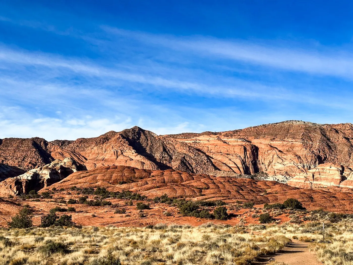 Snow Canyon ridge above the desert